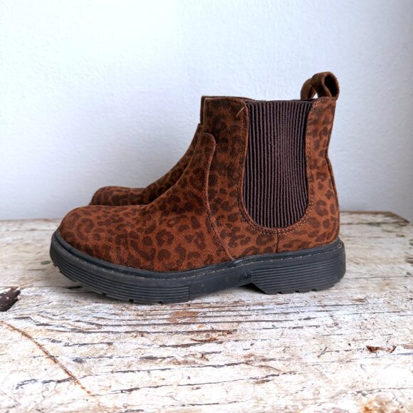 Cat & Jack Boots Leopard Print Youth Kids Size 1 - Picture 3 of 10